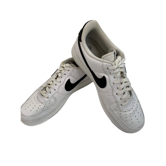 Mens 12 Nike Air Force 1  Low White/Black Sneakers Athletic CT2302-100 GUC main image 5